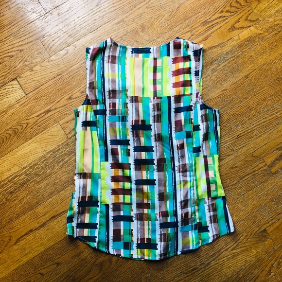 Banana Republic Colorful Pattern Ruffle Tank Top - Picture 6 of 8